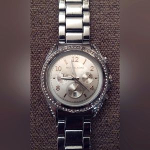 Michael Kors Unisex Large Silver Watch